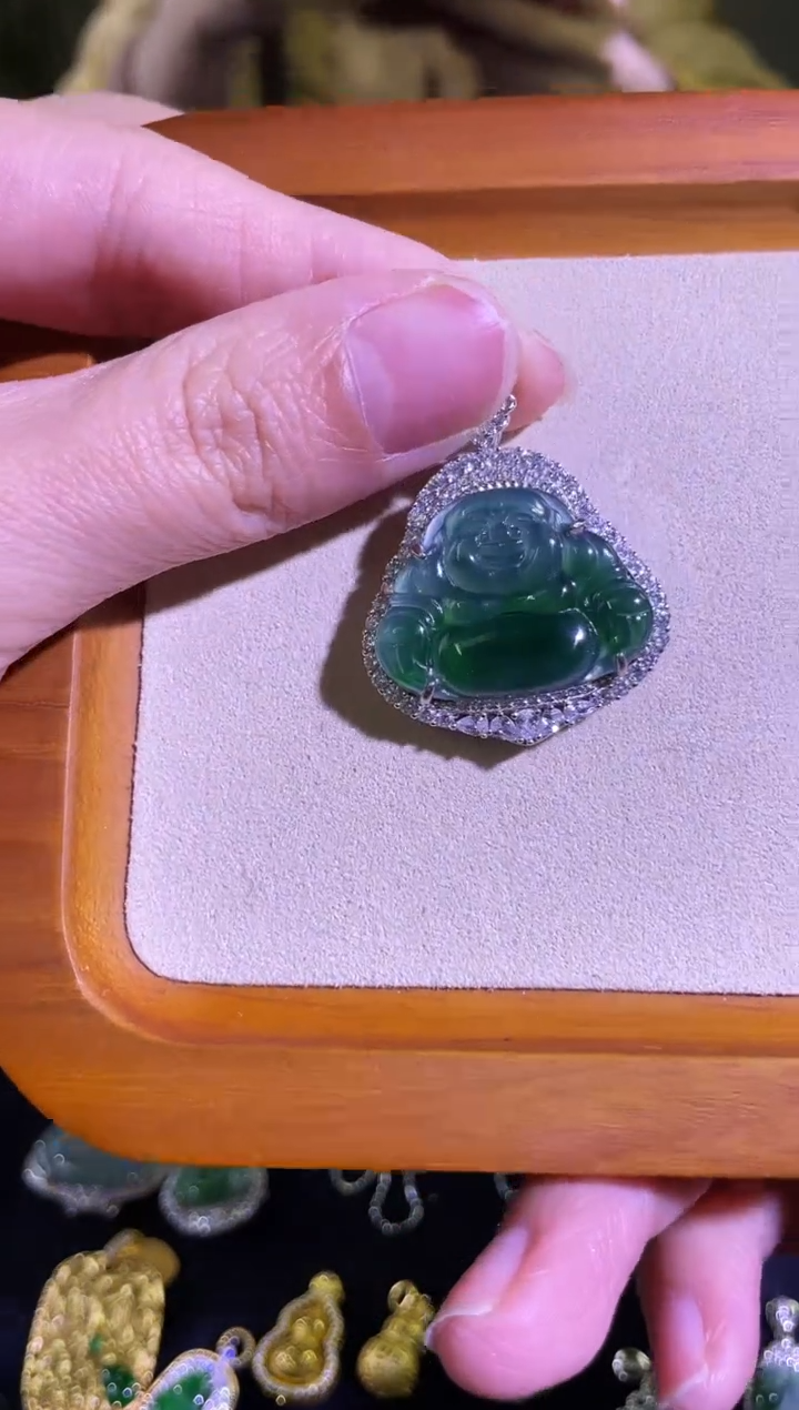 【闪购商品】翡翠吊坠(不含链)银S925镶嵌吊坠