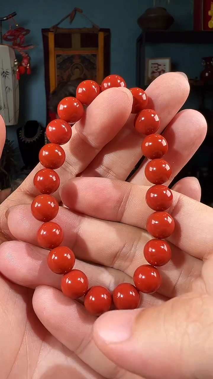 【闪购商品】南红玛瑙手串未镶嵌10+圆珠甘南柿子黄