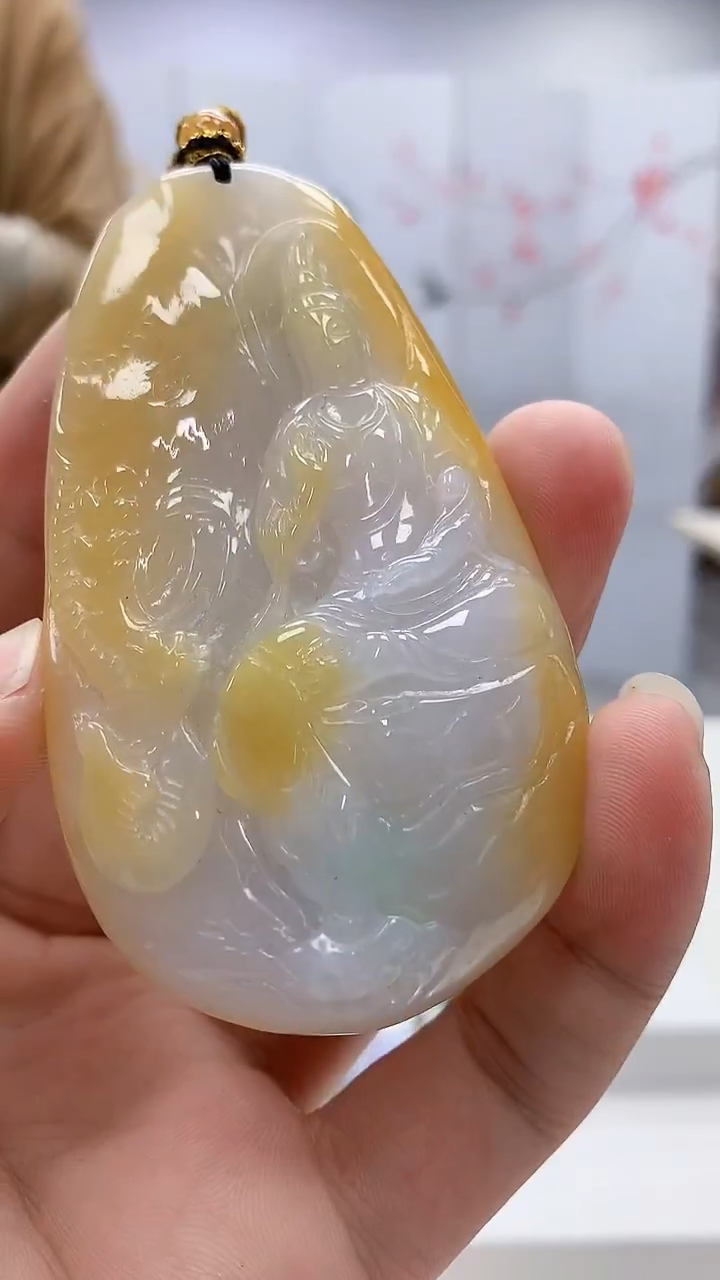 定制翡翠未镶嵌4829bb-毛货挂件