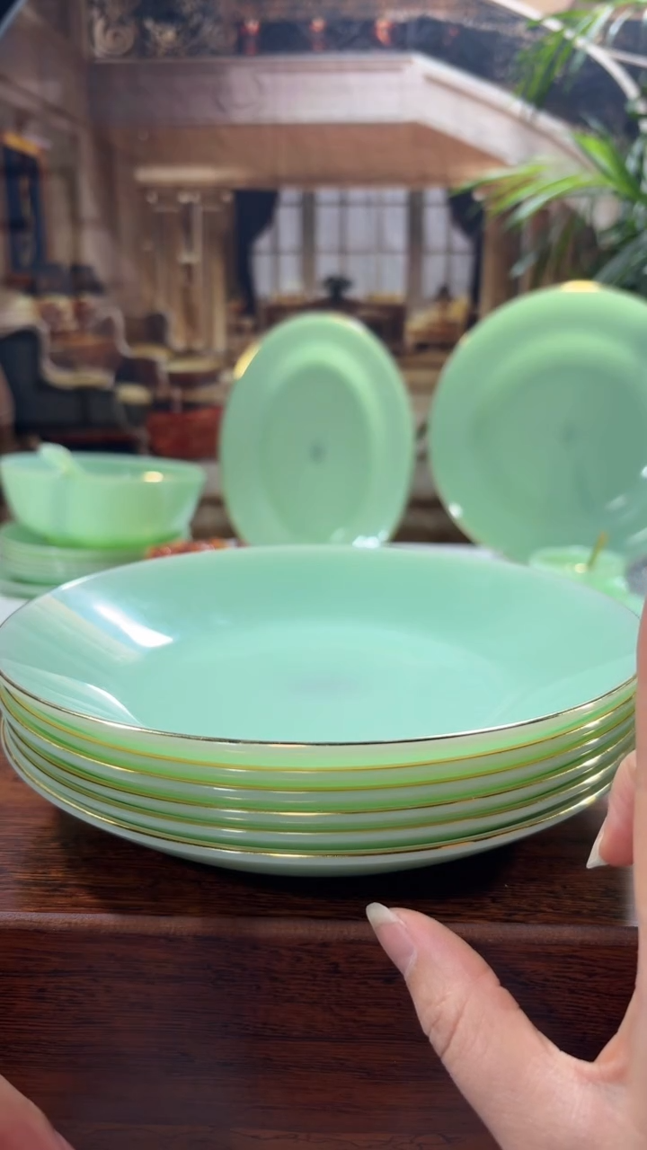 【闪购商品】...8英寸深盘6个  玉瓷【贝美】