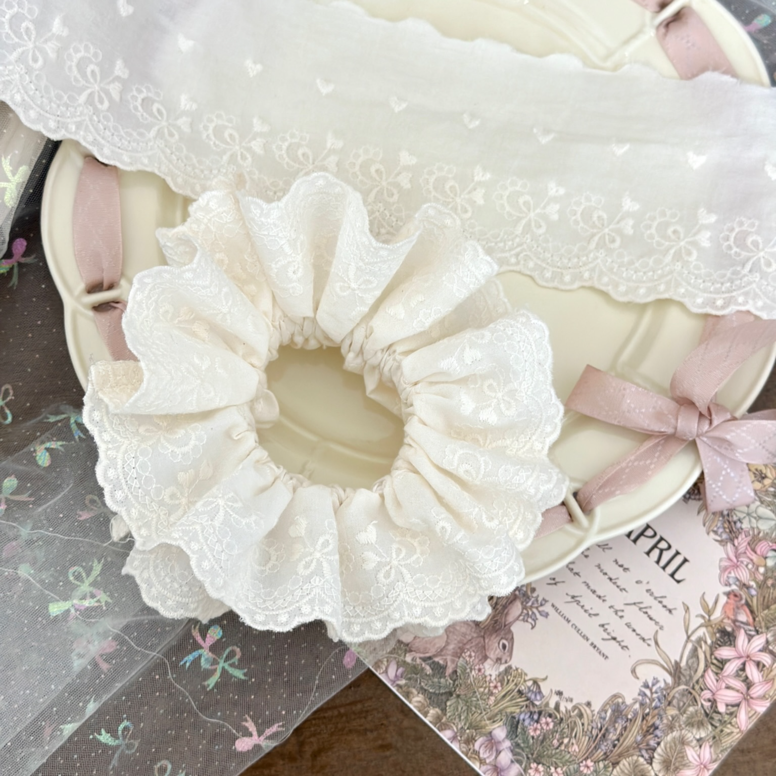 茶梨辅料『棉蕾丝/网纱蕾丝系列』拍一份2米/5米