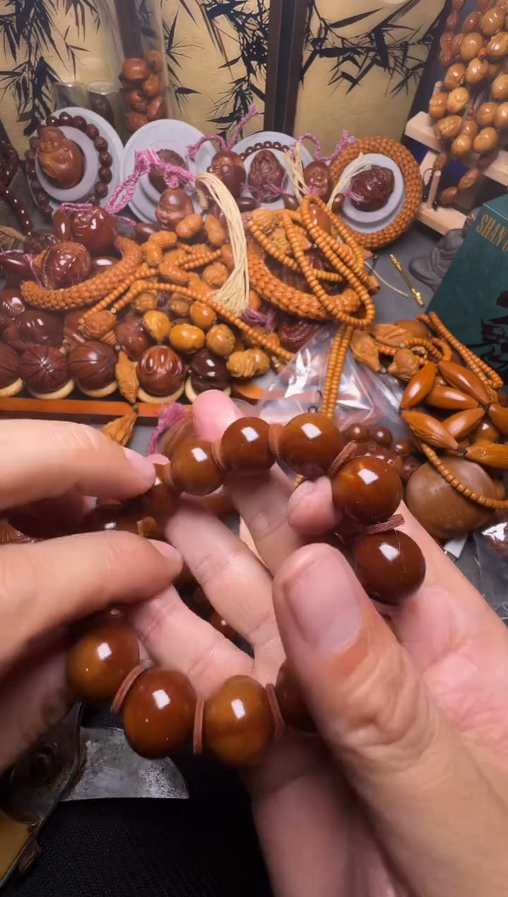 手串橄榄核-*?光珠一串