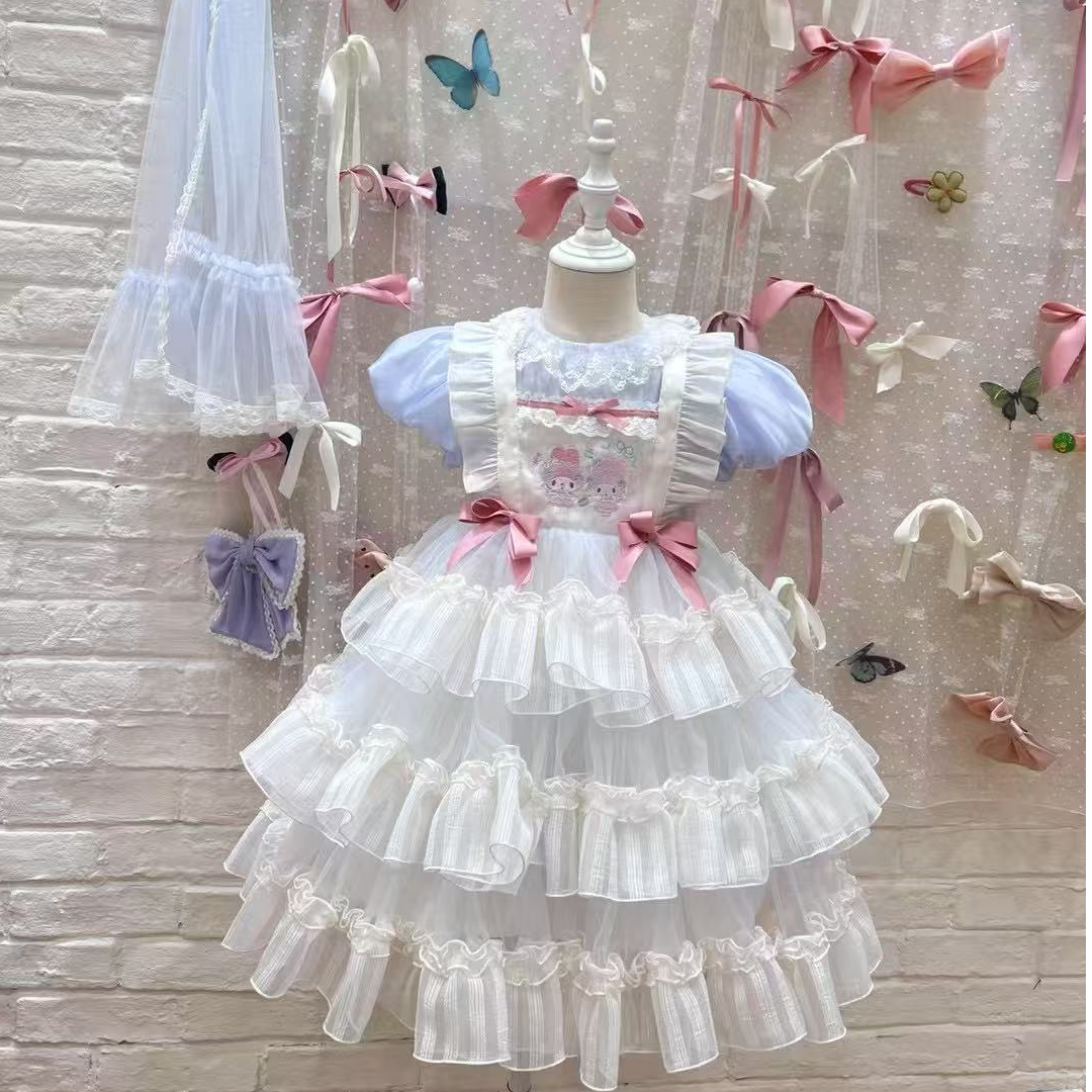 Alice* 893* 茉莉岛女童蓝色美乐蒂洛丽塔连衣裙