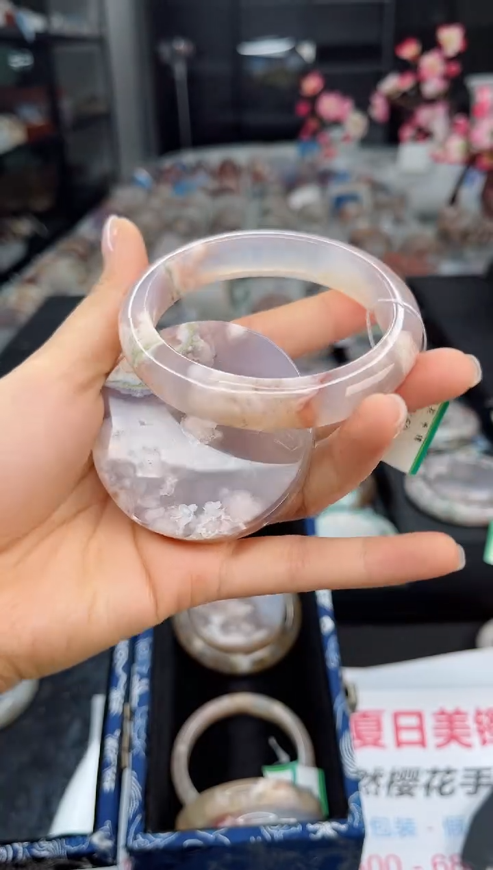 石英质玉手镯未镶嵌61圈口（赠送镯心）6537328