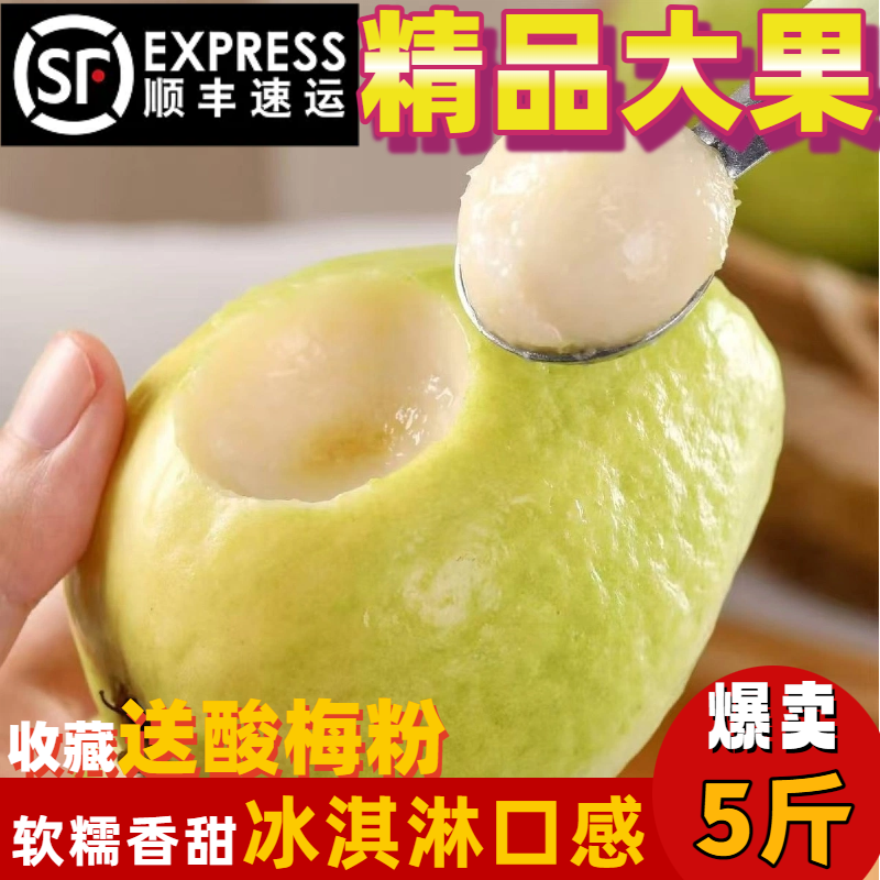 广西正宗白心奶油芭乐精品大果软糯香甜番石榴低糖低卡低热量