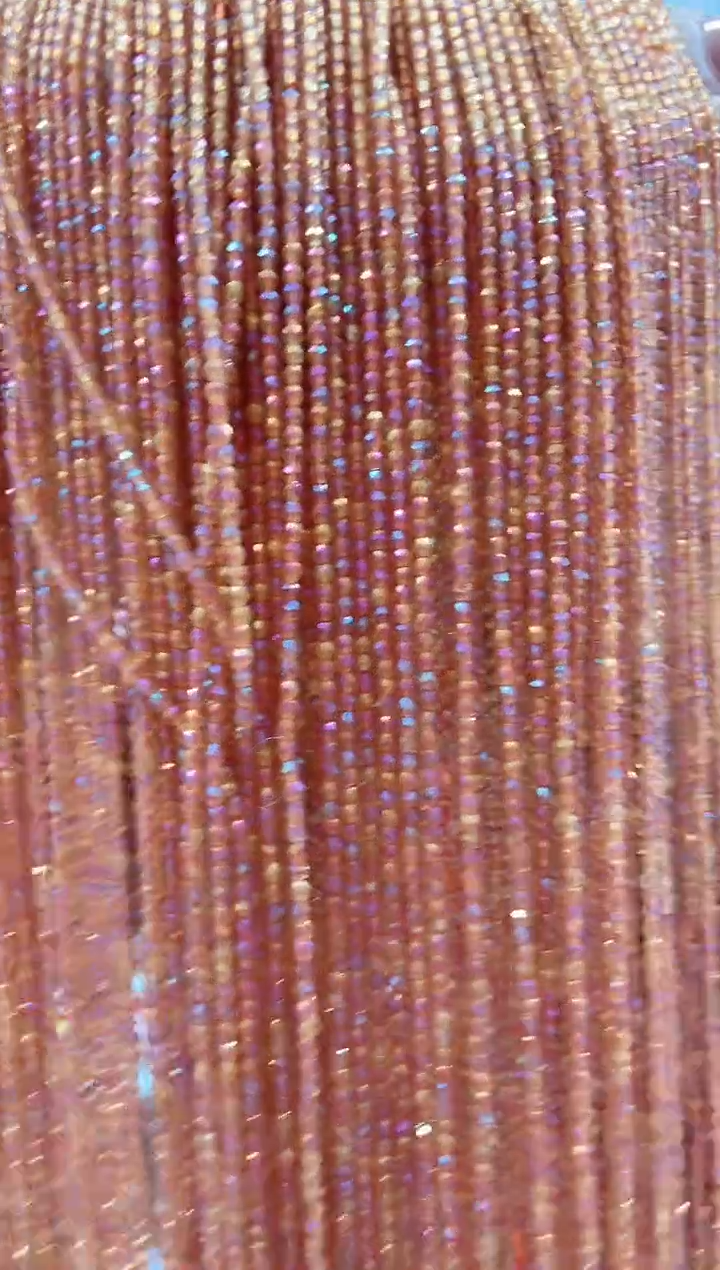 玻璃A18卡0.8水晶扁10条美拉德色