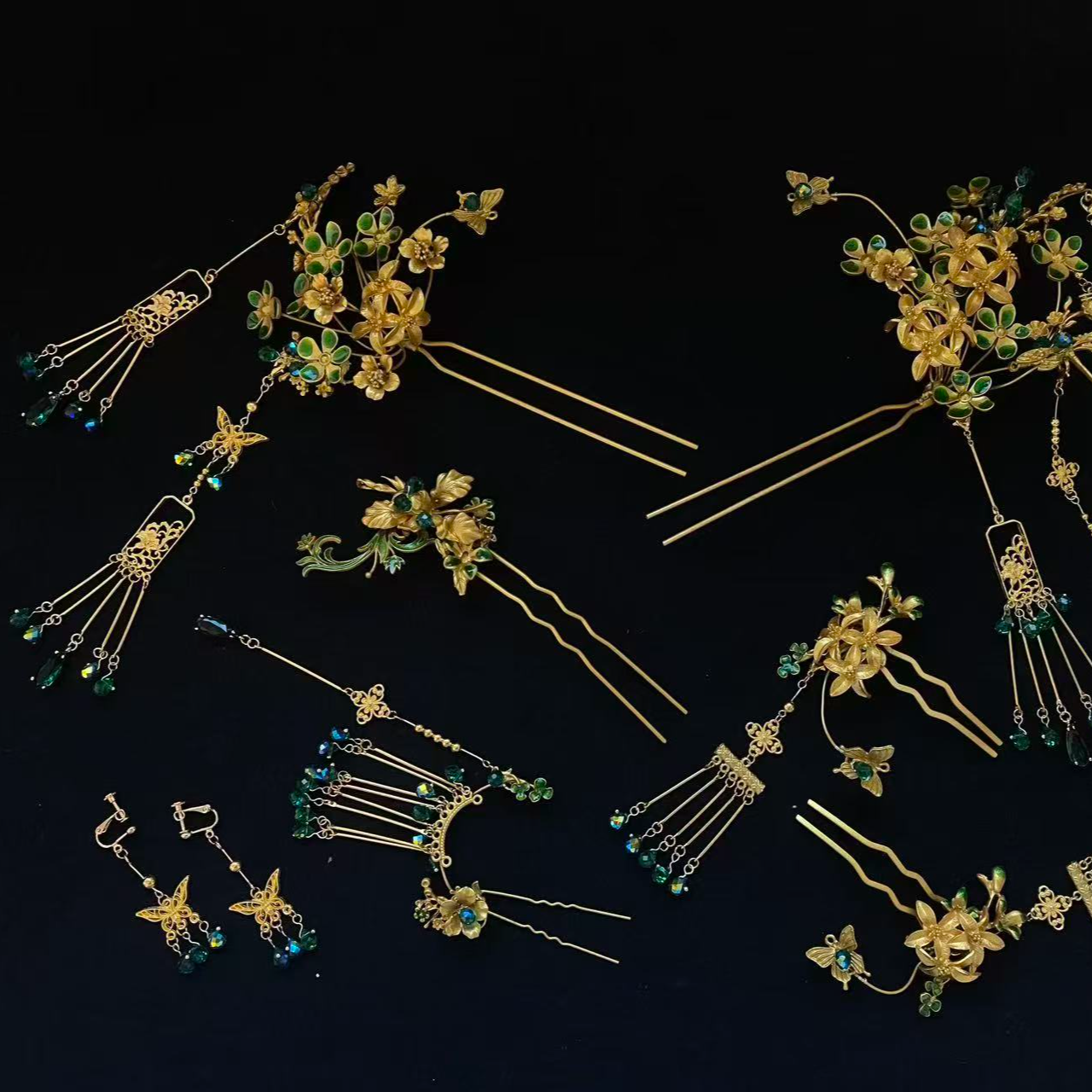 新款百搭精美新娘中式饰品