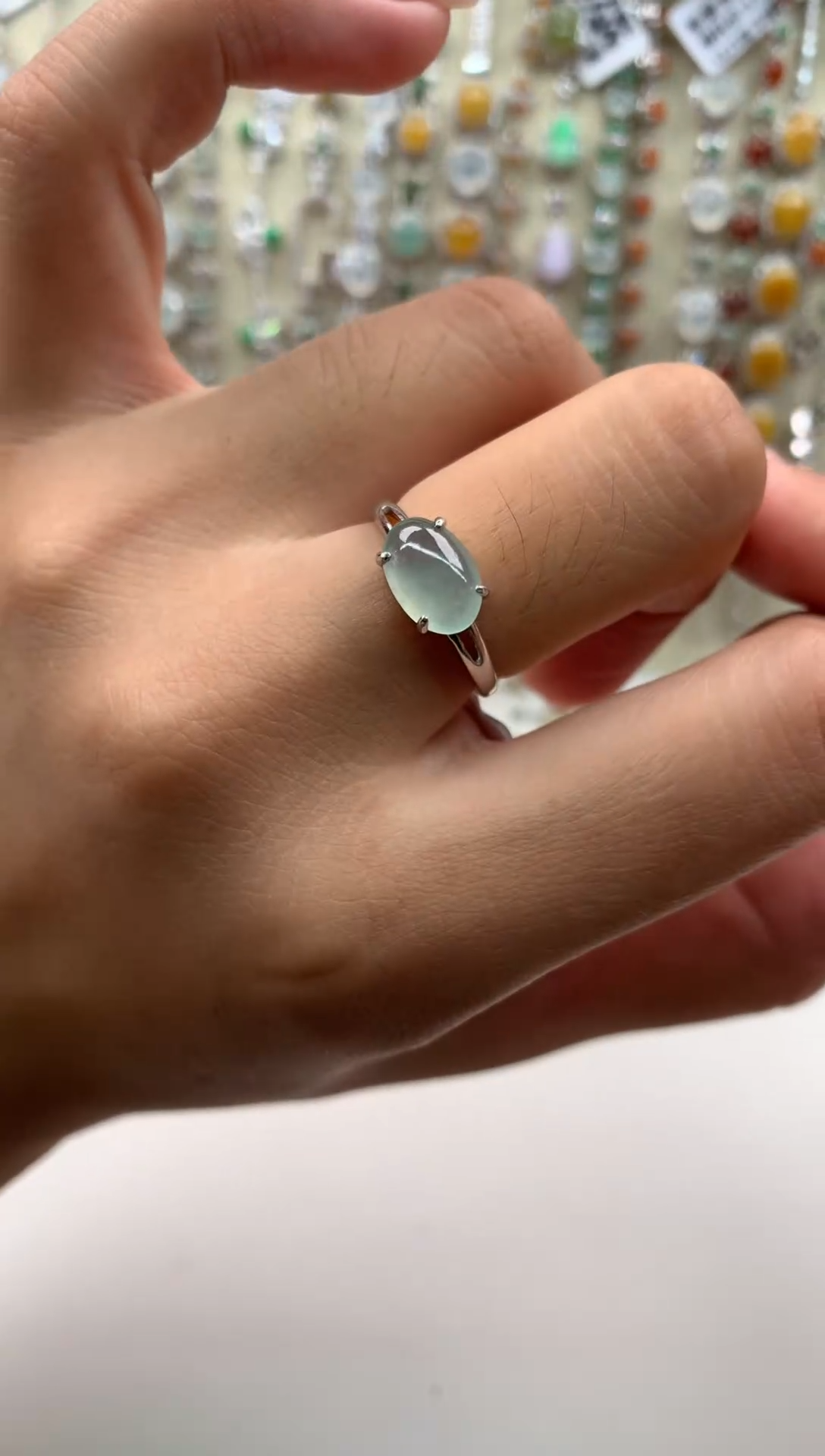 翡翠银S925镶嵌吊坠(不含链)戒指