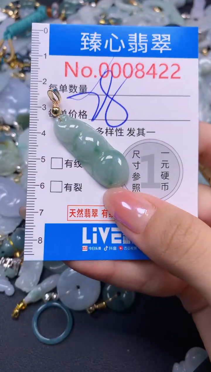 吊坠(不含链)未镶嵌翡翠8422