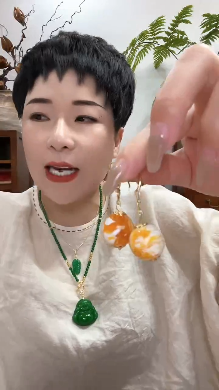 未镶嵌琥珀耳饰416