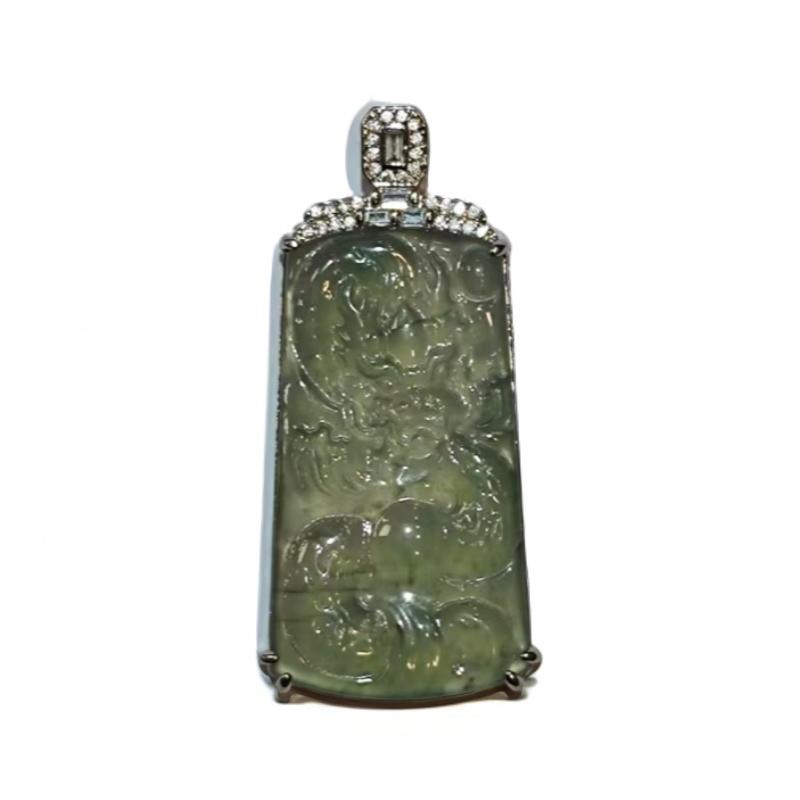 天然A货翡翠吊坠两件套（多样性发其一）