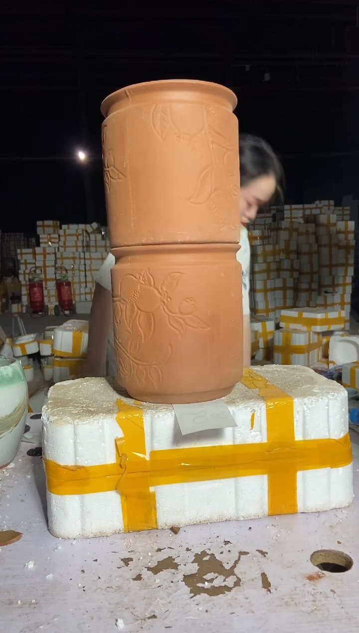 宜兴紫砂粗陶花盆21/24