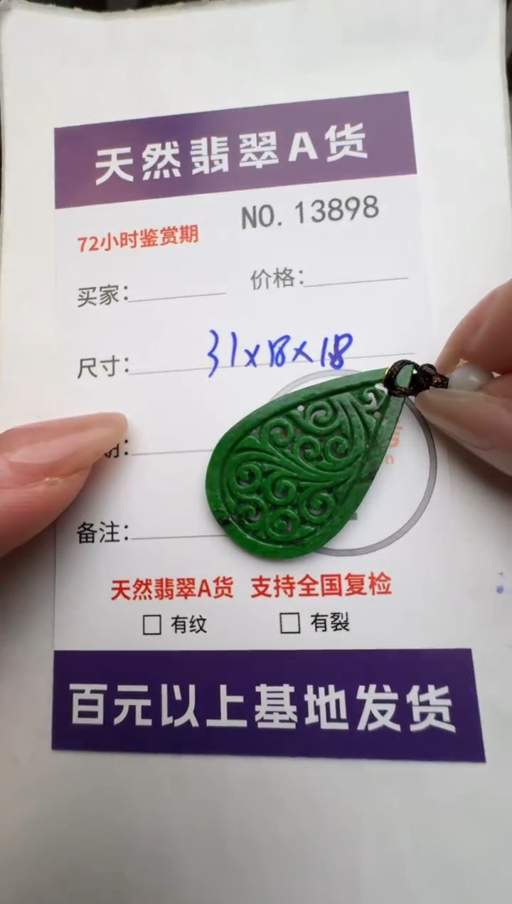 【闪购商品】翡翠颈饰未镶嵌原石13898