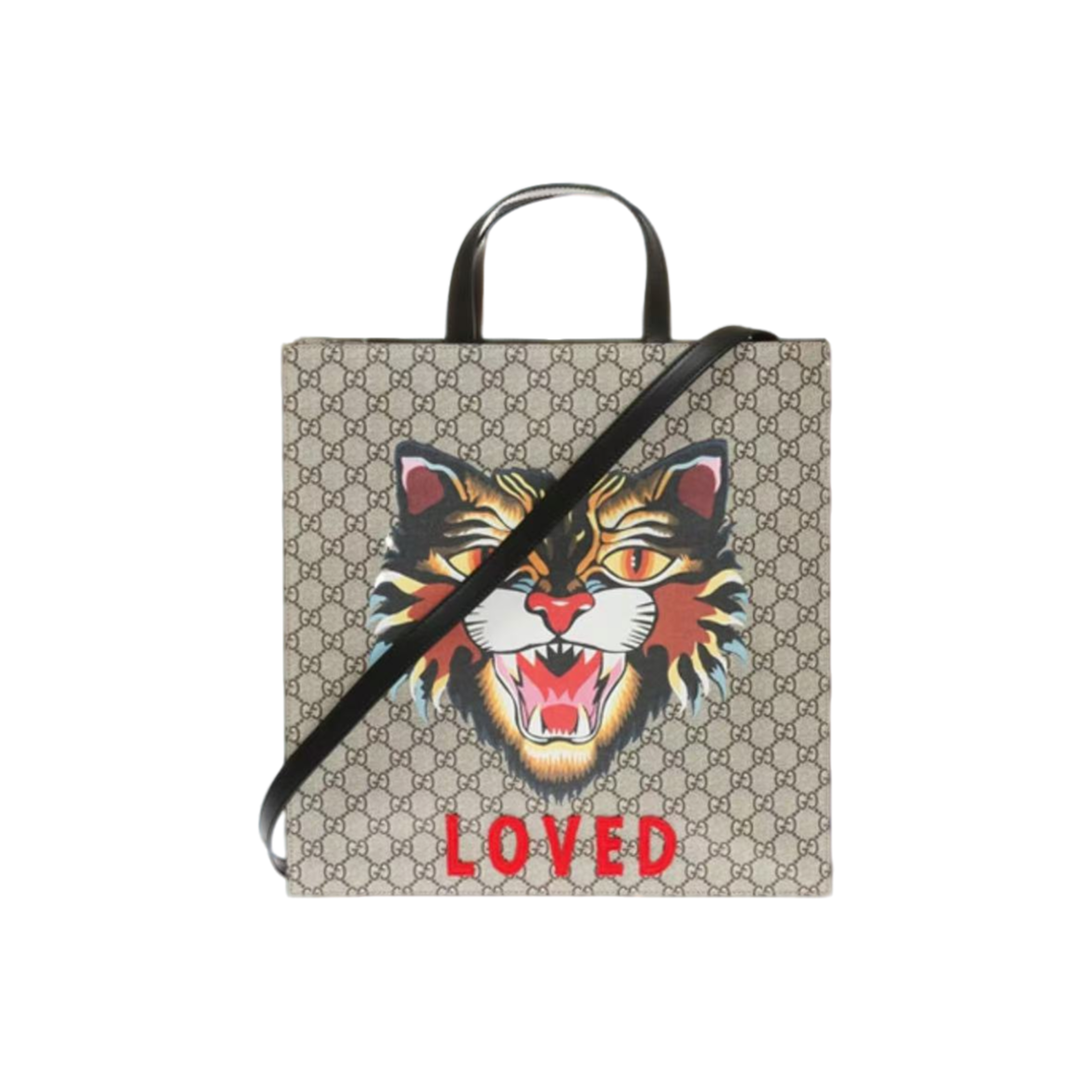 99新 GUCCI/古驰 古驰老虎斜跨托特/S41