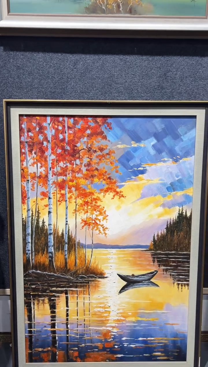 【闪购商品】油画40号 90*130 船-手绘油画