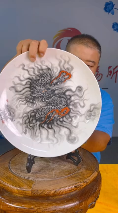 摆件景德镇陶瓷青花摆件63