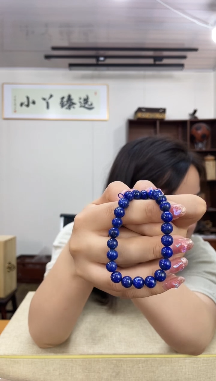 乌木类端景台087青青时0.8单圈串24颗珠子木木