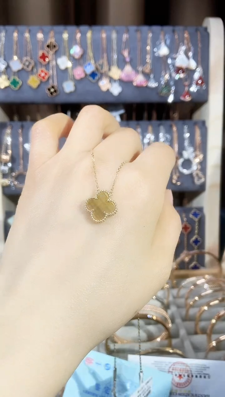 套链木变石18K金镶嵌木变石K黄