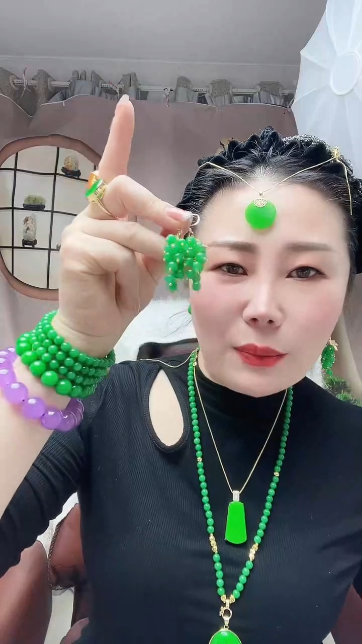 【闪购商品】翡翠耳饰14K金镶嵌A31号