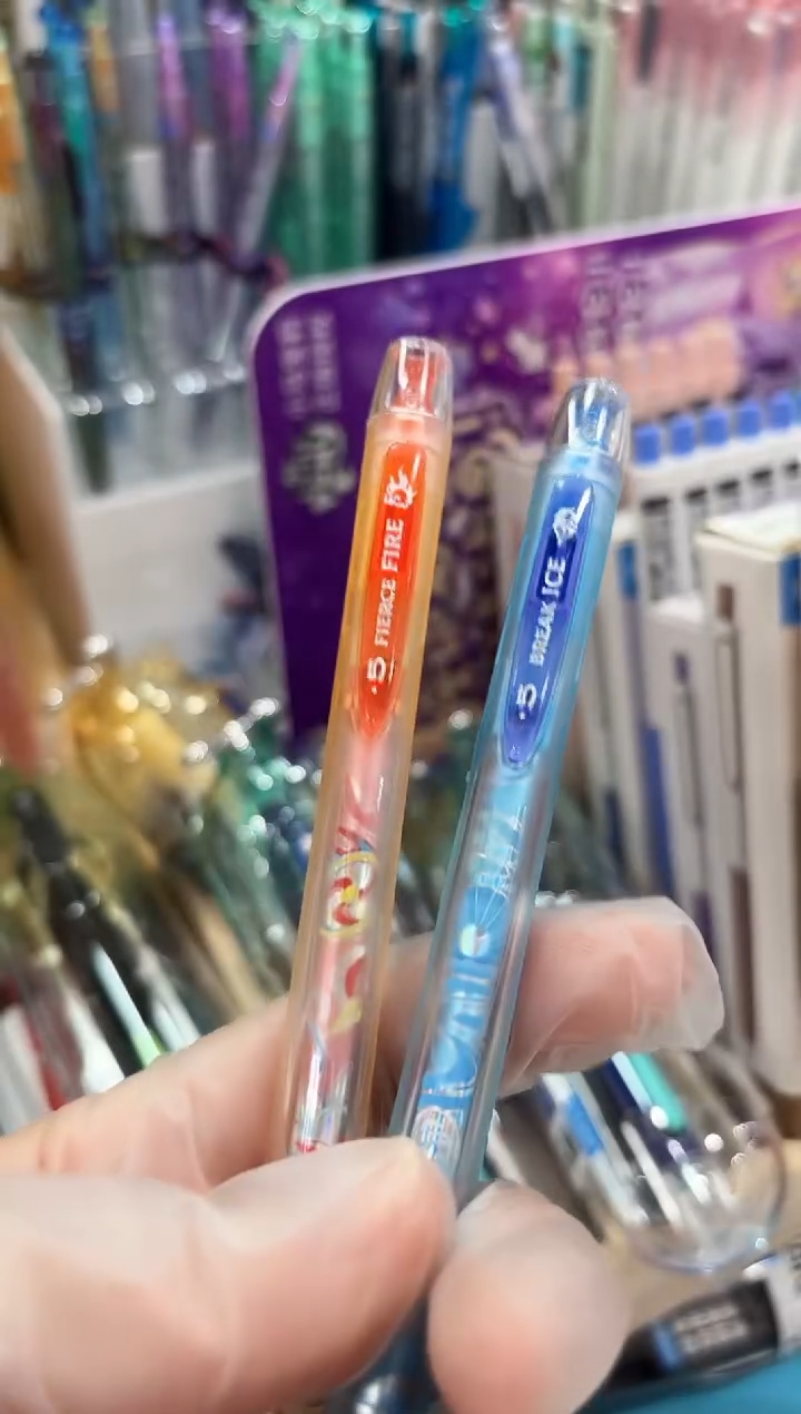 石头DS-0194A1旋转中性笔0.5(黑色)--红杆+蓝杆各1支