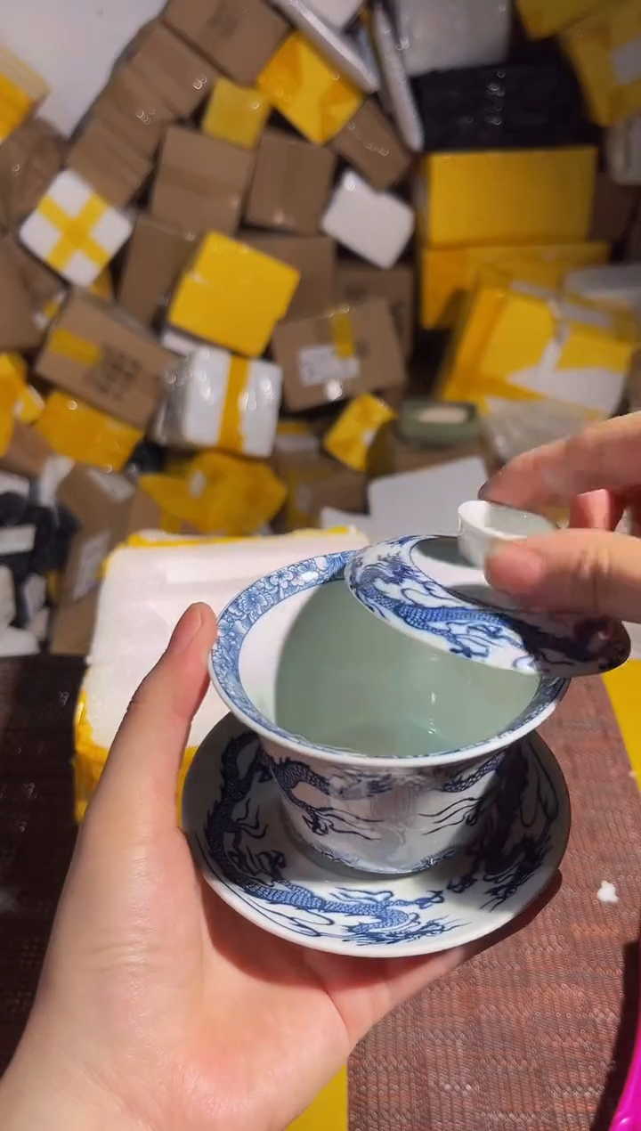 陶瓷茶具摆件旅行套组