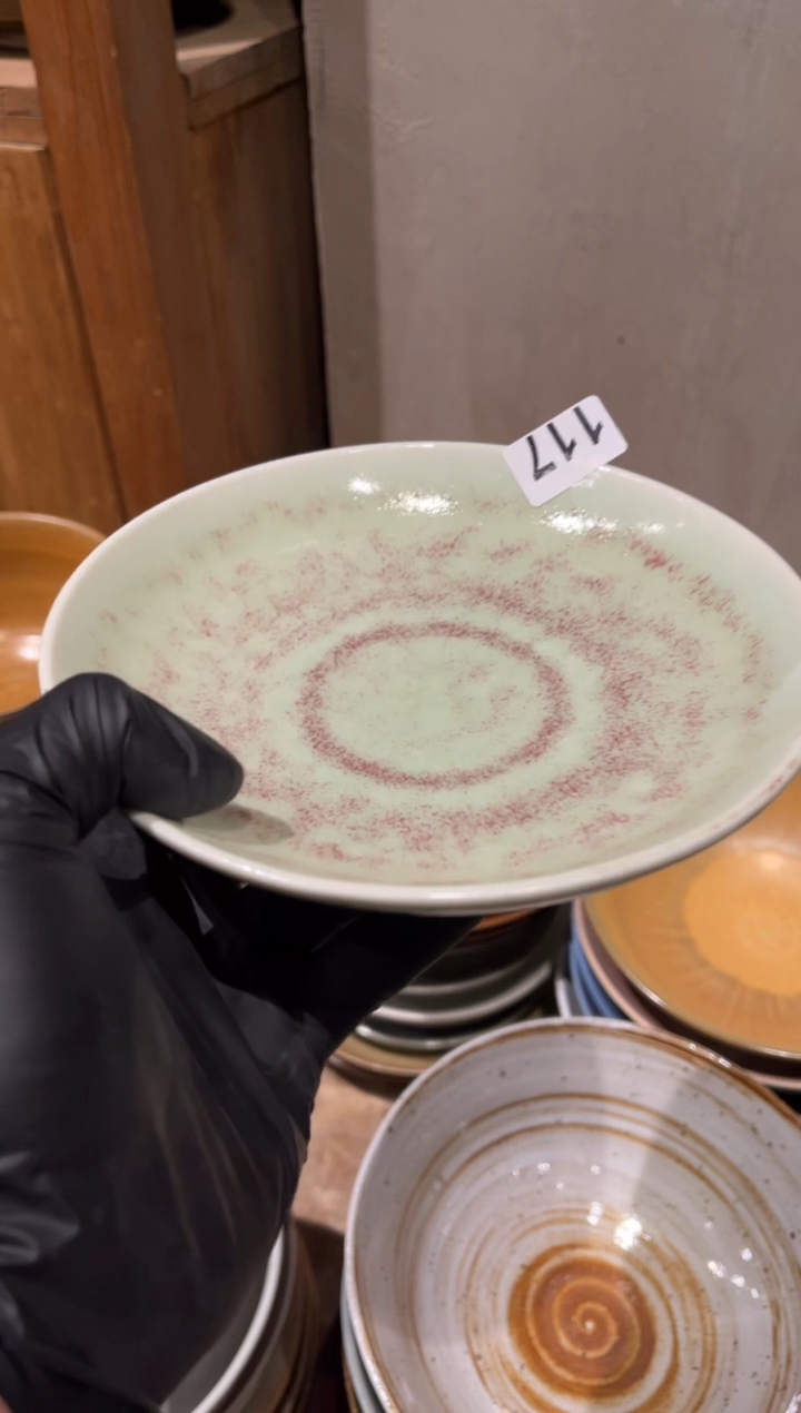 【闪购商品】瓷片117桐花新款盘菜盘