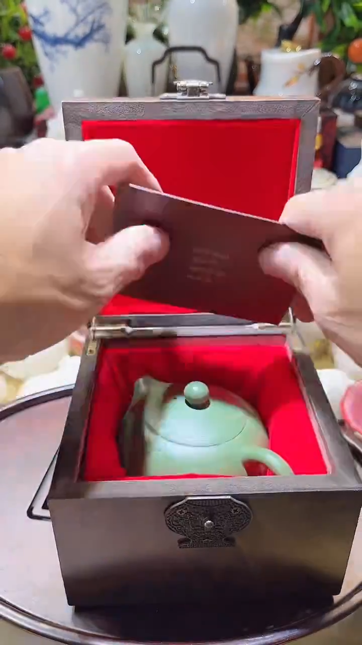 瓷片德艺茶器直播间@@绿紫砂