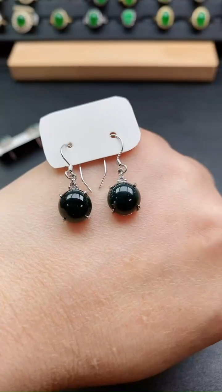 银S925镶嵌戒指翡翠1