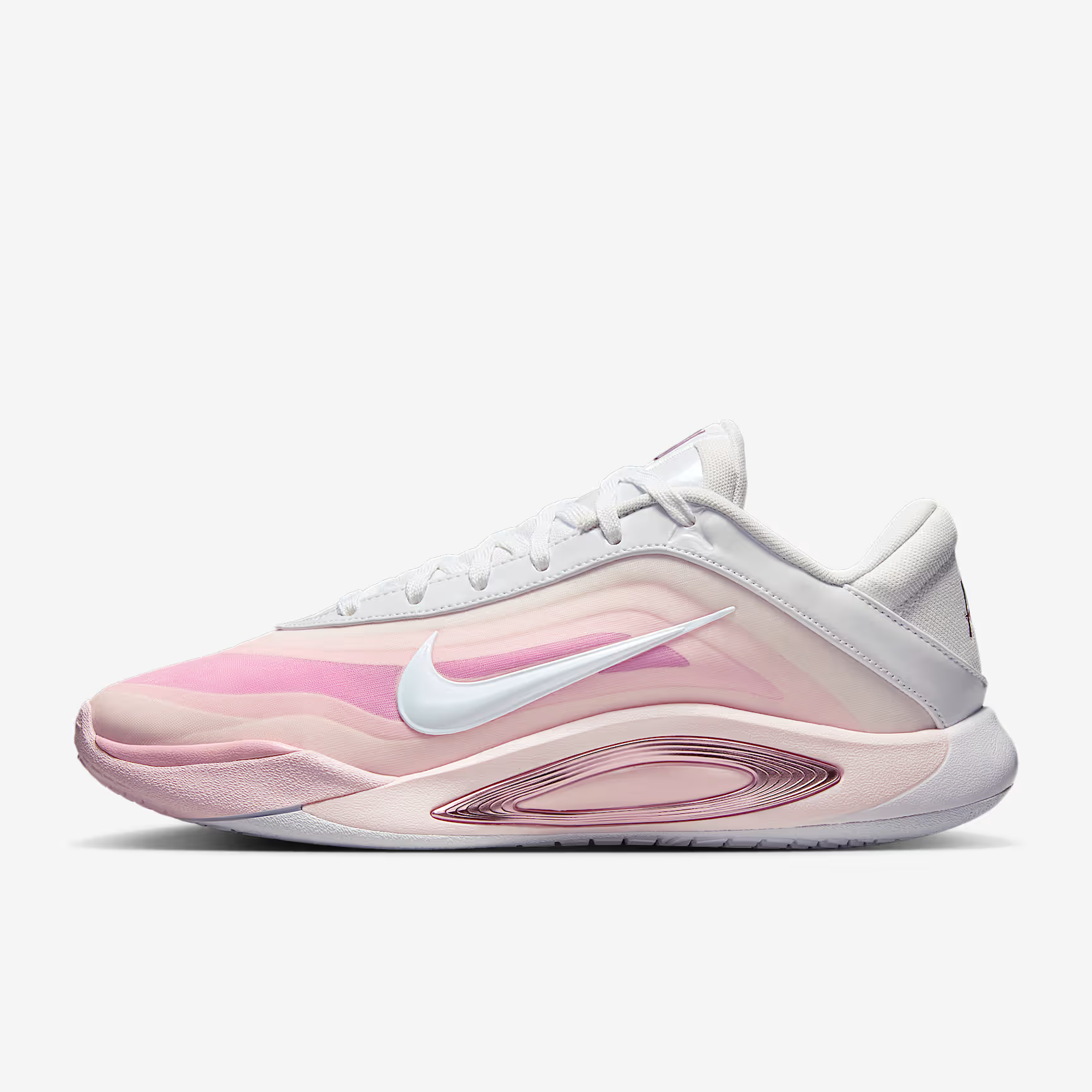 NIKE/耐克A'One EP 舒适 透气抓地 篮球鞋男女同款粉白FZ8606-101