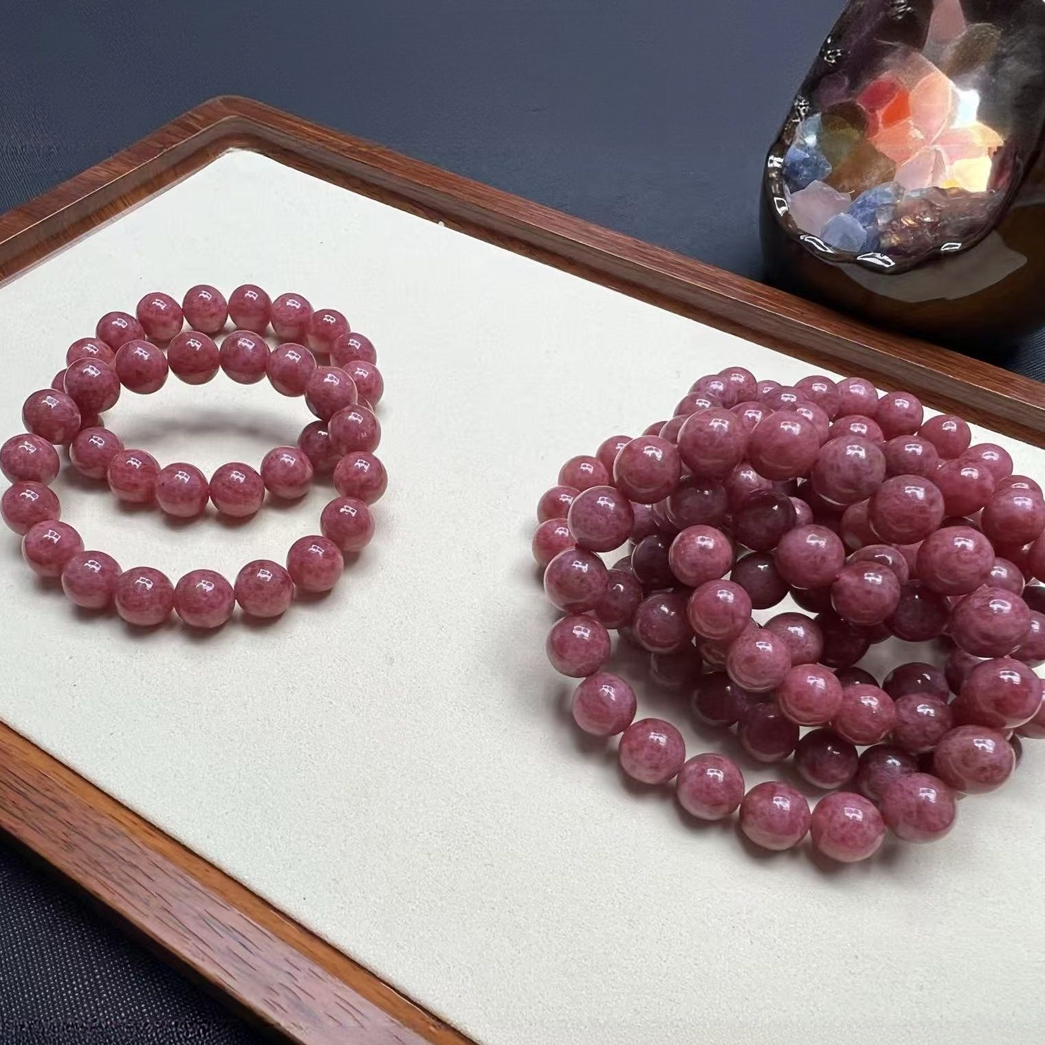 A78  天然蔷薇辉石单圈手串【多样性发一】