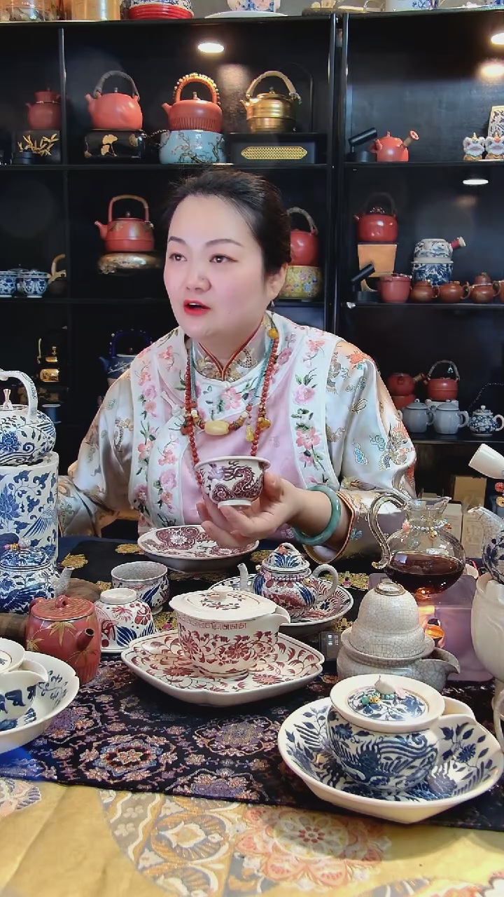 【闪购商品】茶具压手杯70毫升手绘