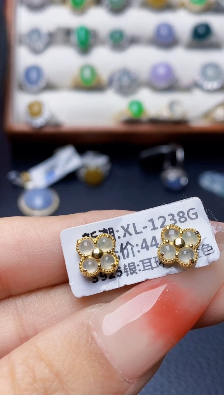 银S925镶嵌戒指翡翠1304