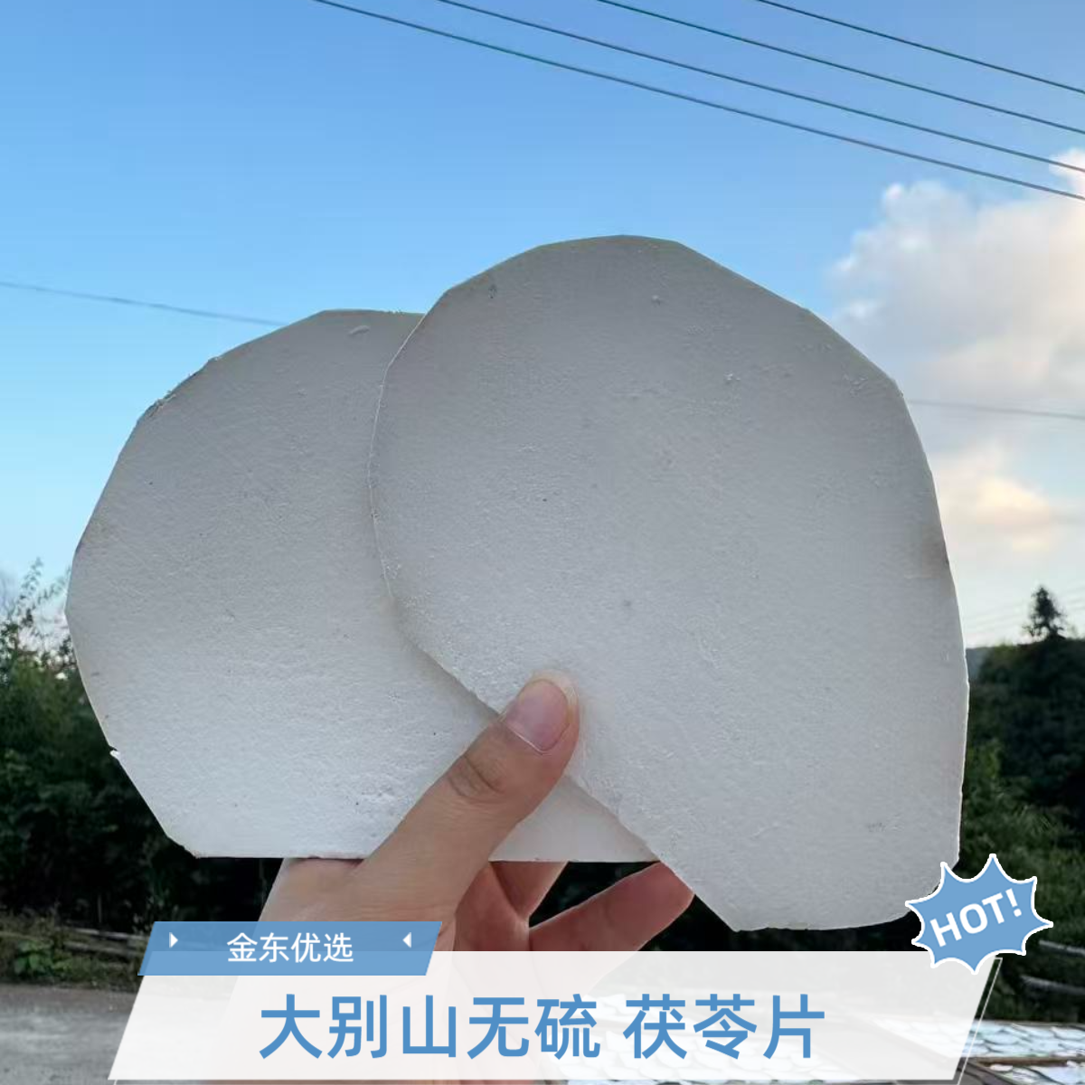 金东优选 2025年大别山无硫茯苓生切生晒精选薄片