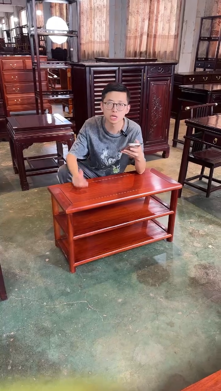 花梨木类成套家具加大换鞋凳
