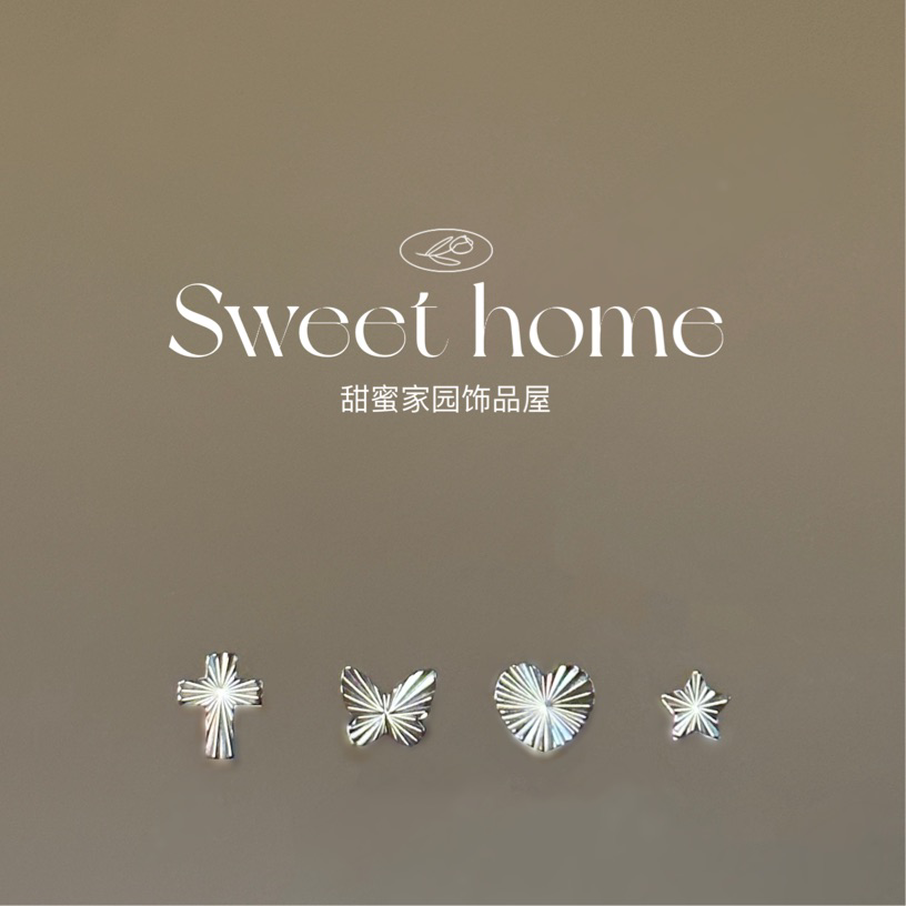 钛合金耳饰 「镭射十字架爱心五角星」f136医用植入级钛合金耳钉T13