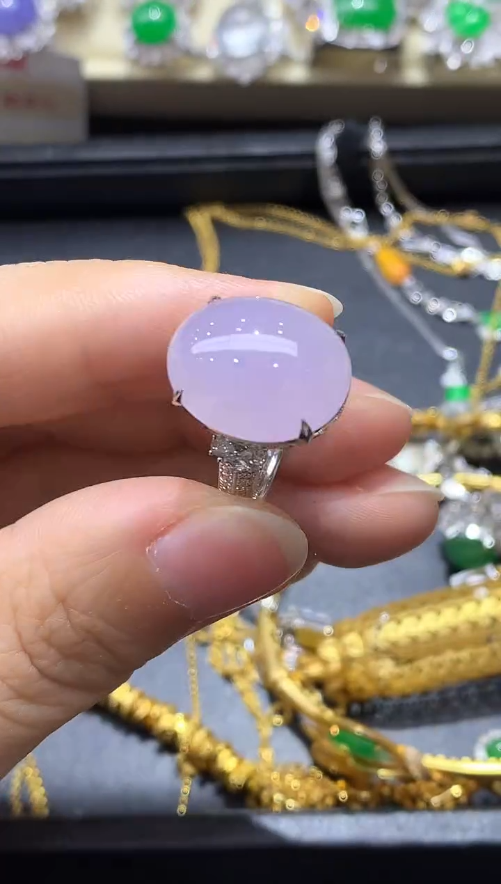 18K金镶嵌戒指翡翠569-中国好珍宝