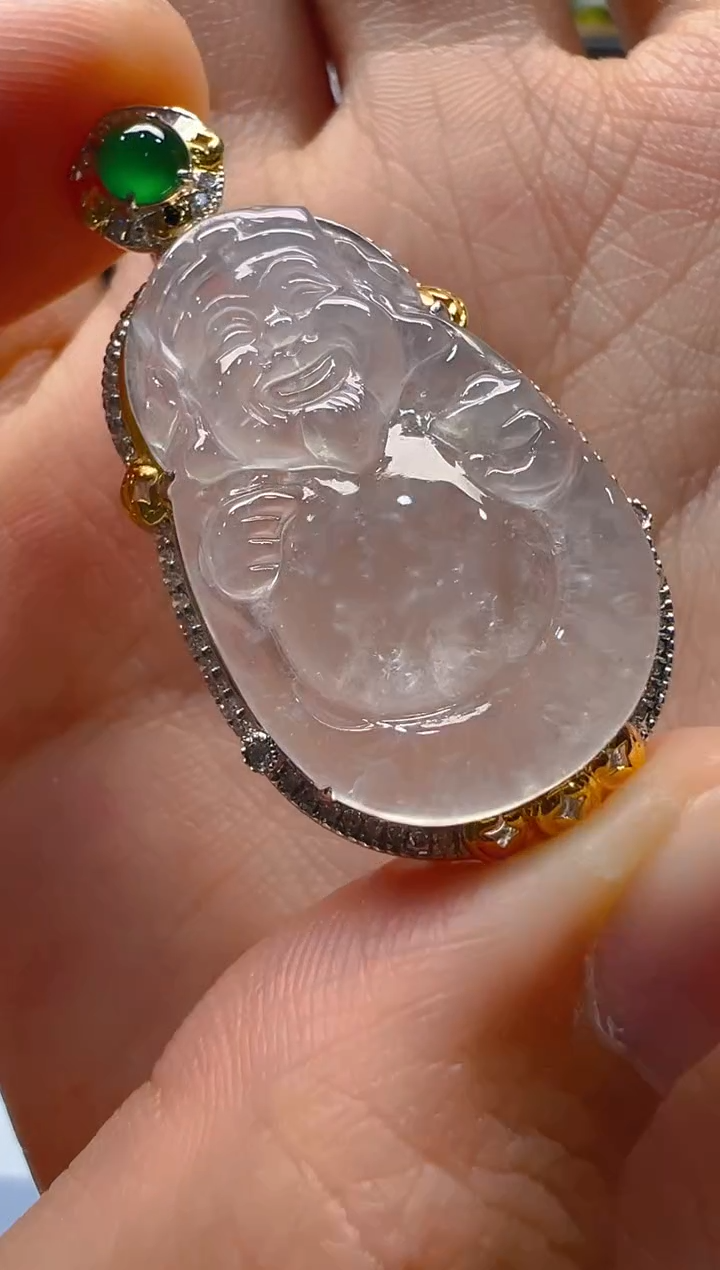 【闪购商品】翡翠18K金镶嵌吊坠(不含链)多样性团购发一件