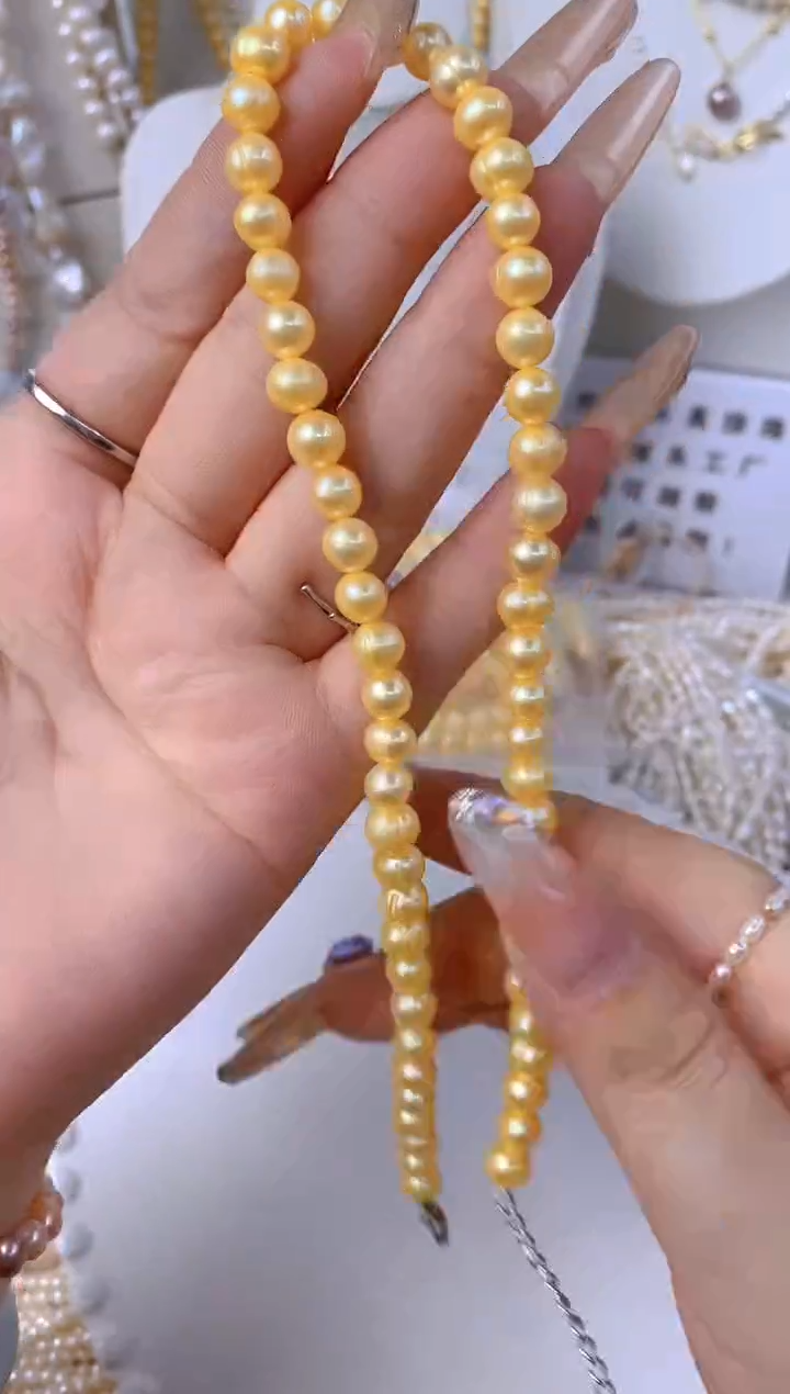 淡水珍珠未镶嵌颈饰K04