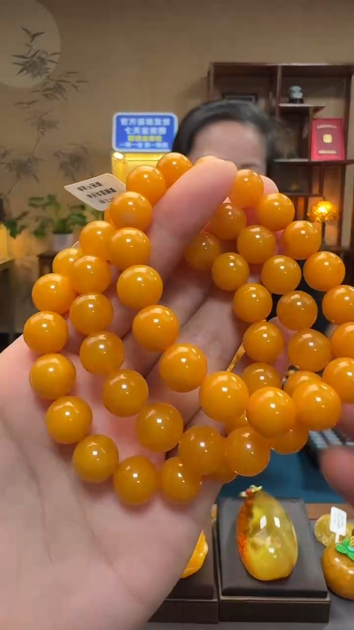 手链琥珀未镶嵌天然保真蜜蜡圆珠手串（多样发其一）