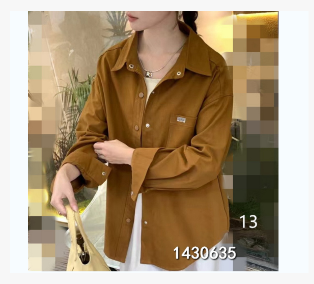 小妳XiaoNi———（春秋款休闲工装衬衫1430635）