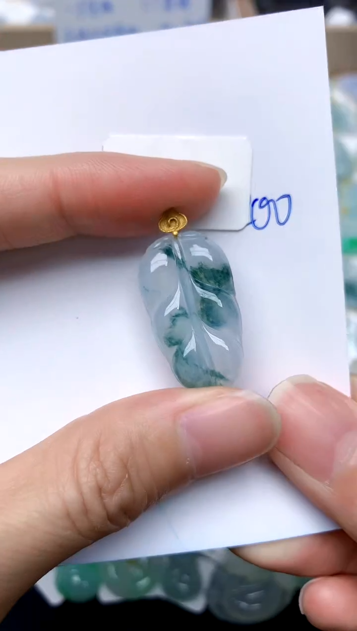 【闪购商品】翡翠颈饰18K金镶嵌200天然A货翡翠