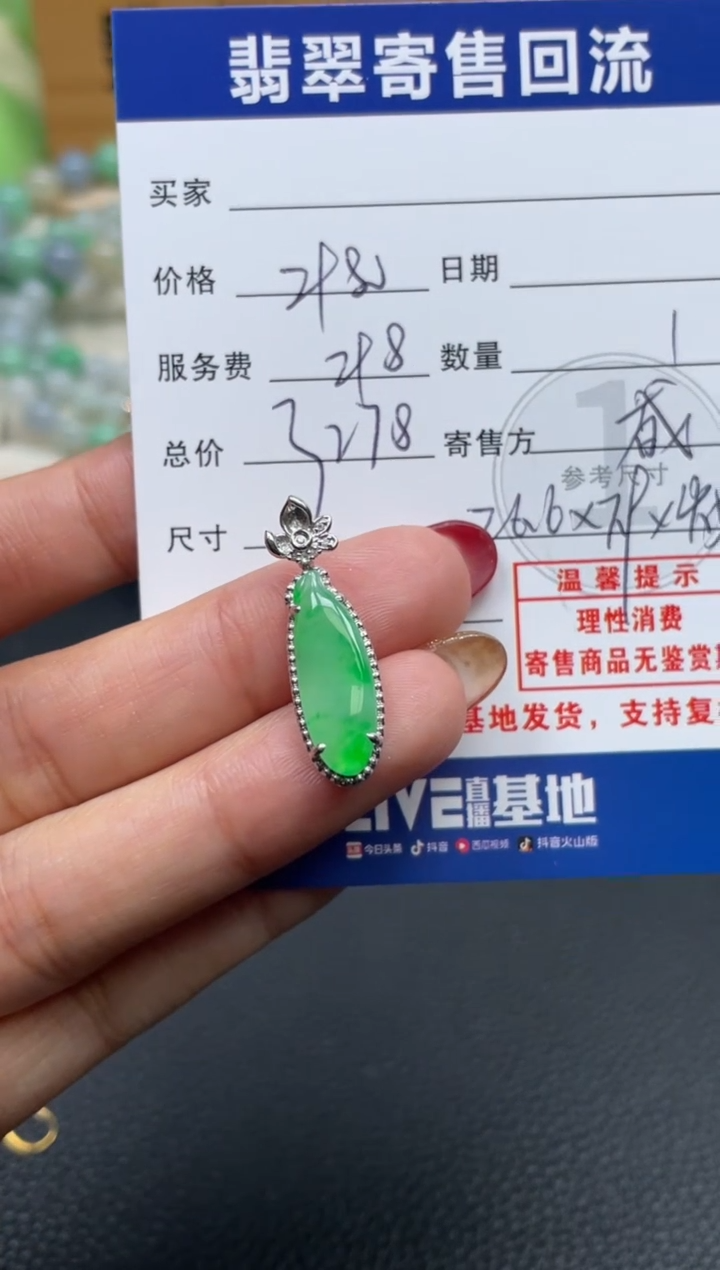 颈饰18K金镶嵌翡翠10152356