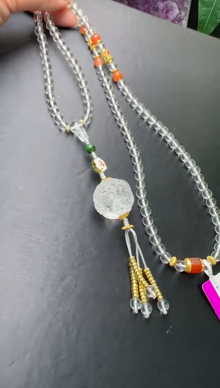 【闪购商品】水晶项链未镶嵌白水晶九尾狐吊坠链Z10086