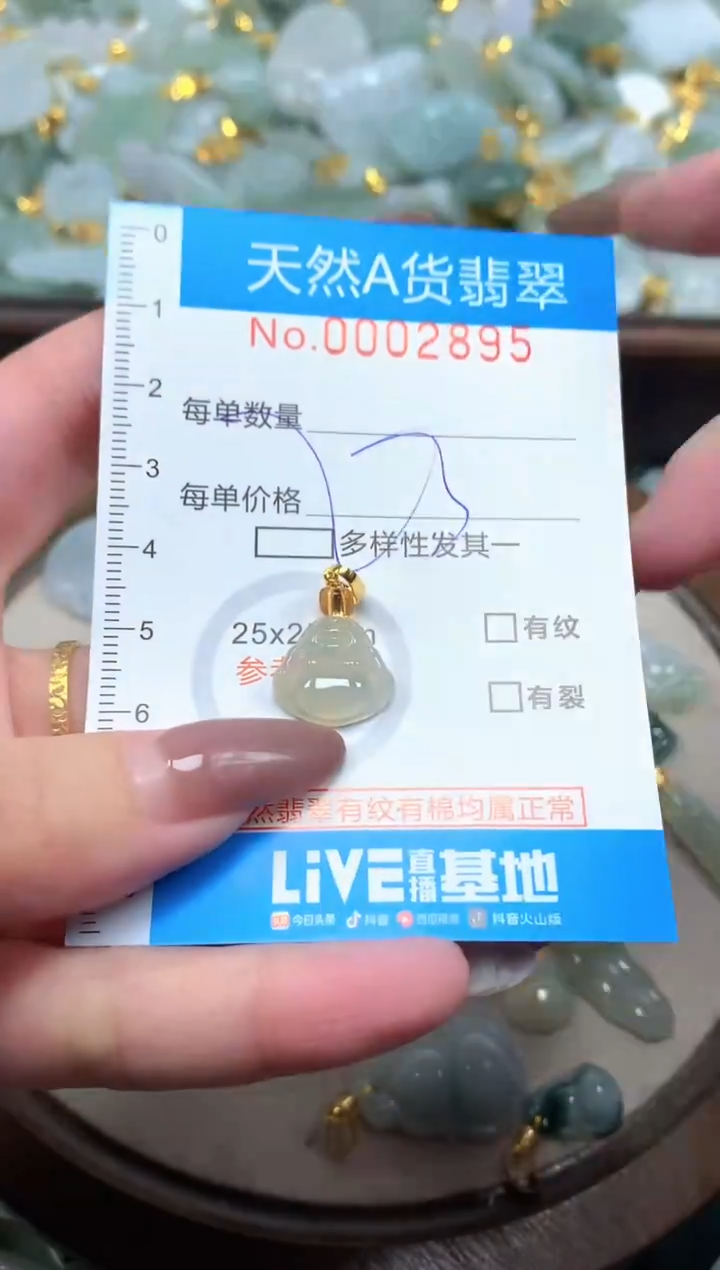 颈饰未镶嵌翡翠净货挂件-2895