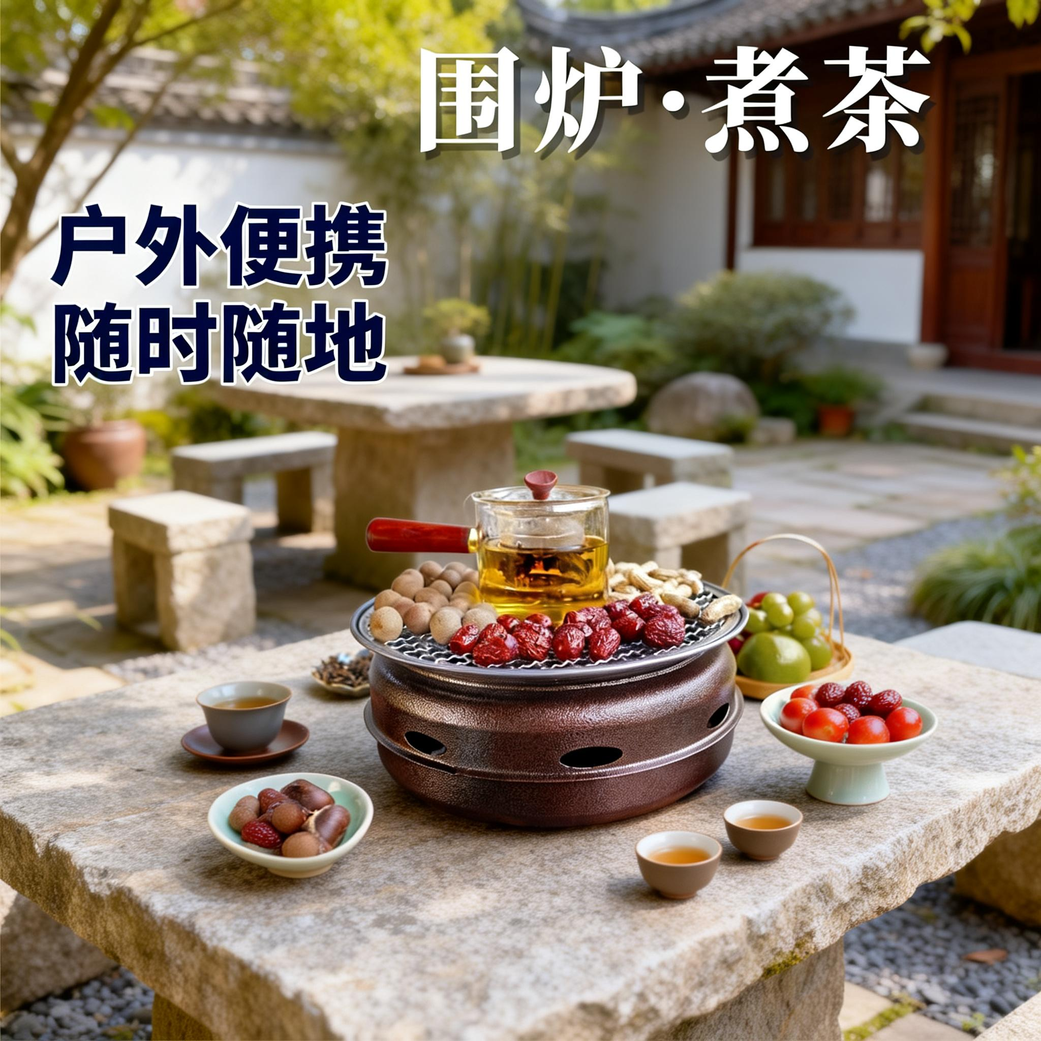 德国品质烤肉炉碳烤野餐全套烤肉韩式户外围炉煮茶烤火炉复古炭烤