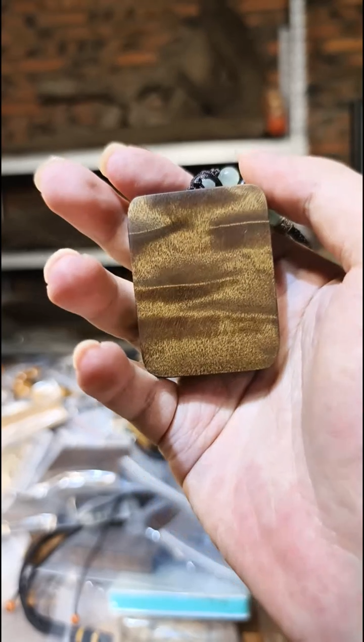 楠木（金丝楠）把件无事牌