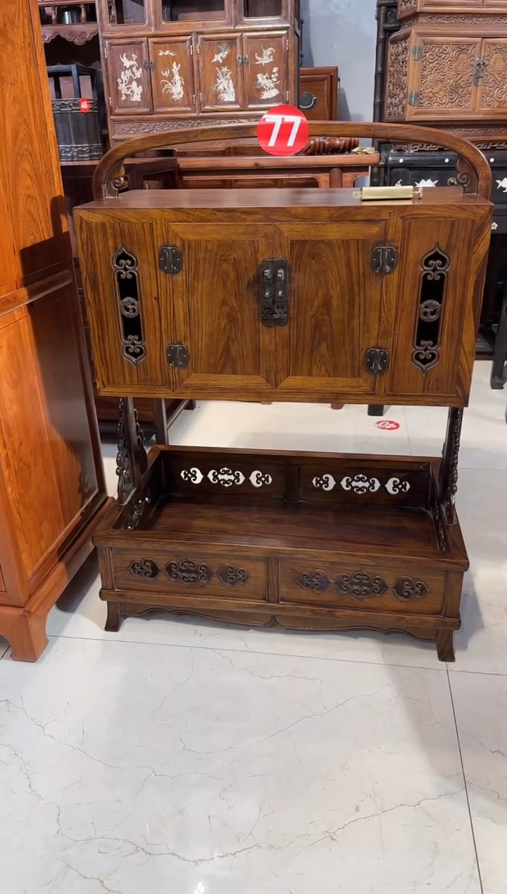 【闪购商品】木木艺黄花梨花纹大书箱3800.888