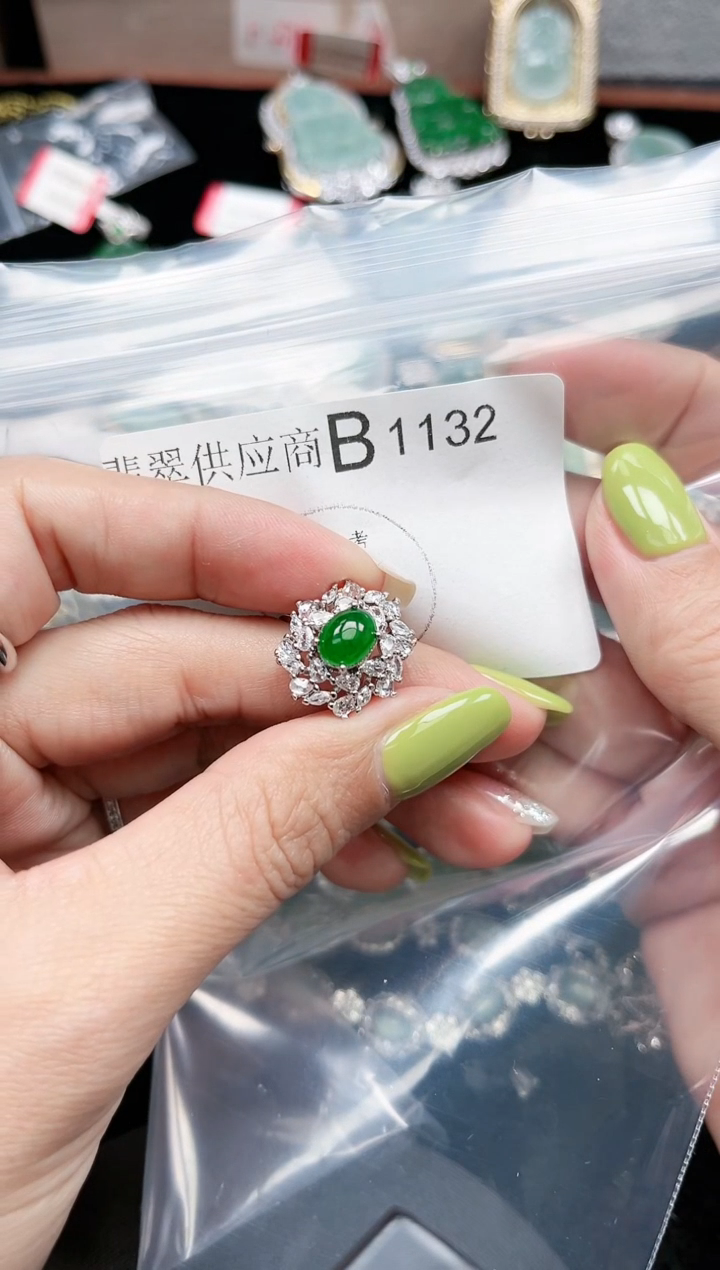 【闪购商品】翡翠颈饰未镶嵌赠皮绳1132