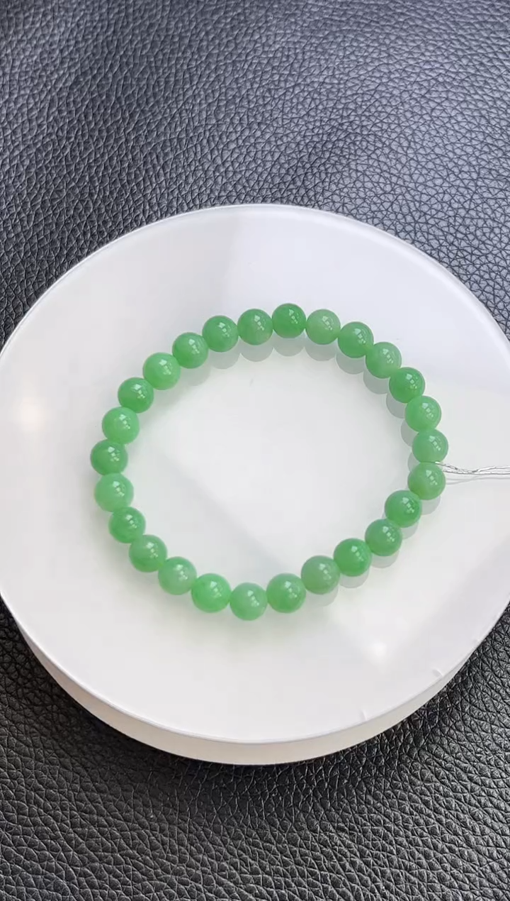 【闪购商品】翡翠手串未镶嵌K277-38 满色手串（6.5m）