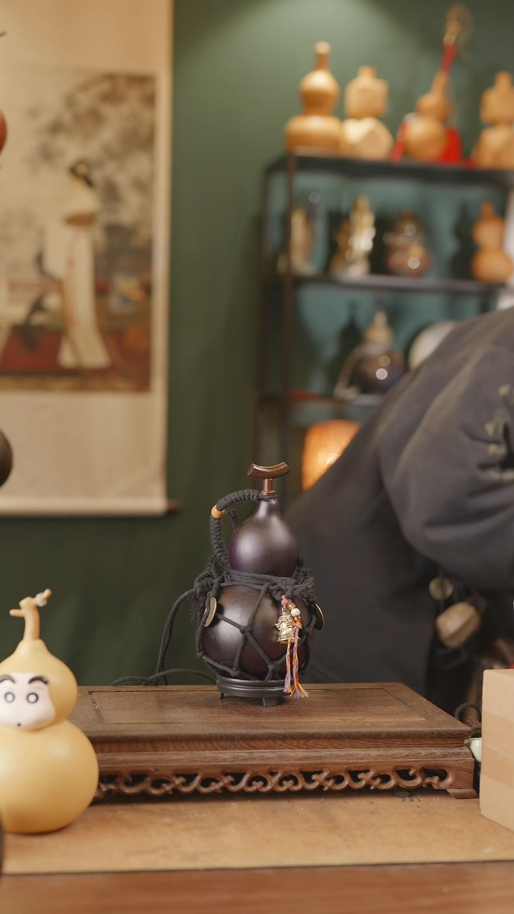 【闪购商品】319号精品天然大漆工艺防渗内胆酒葫芦~